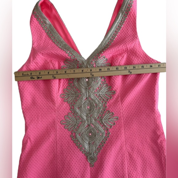 Lilly Pulitzer Junie Coral Reef Embroidered Shift Dress Size 8 - Picture 6 of 9